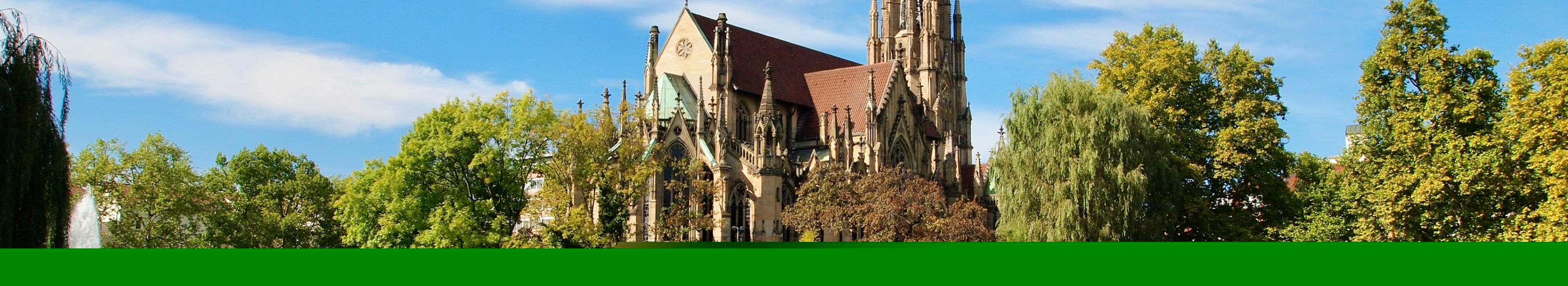 Stuttgart pogled na jezero Feuersee i Johanneskirche dvorac_3840X700